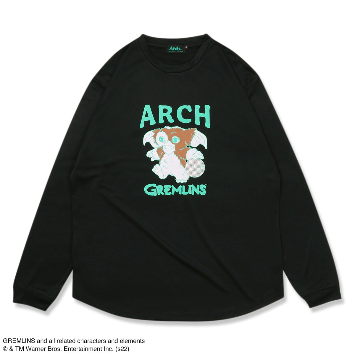 GREMLINS | Arch naughty L/S tee [DRY]【black】
