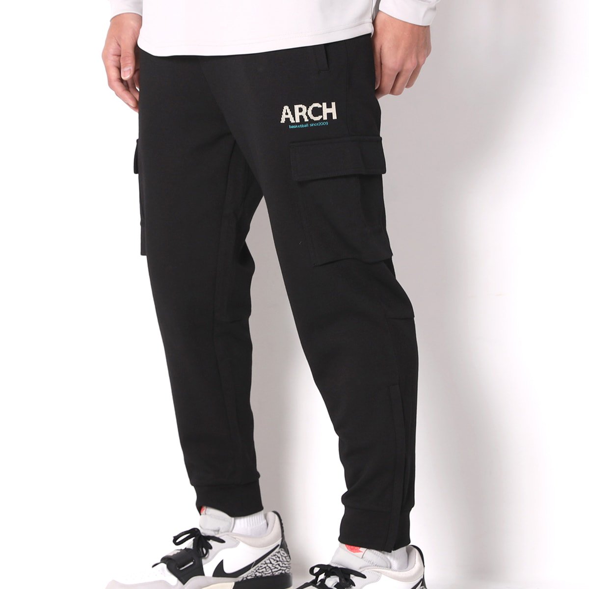 crochet logo sweat jogger pants【black】 - Arch ☆ アーチ 