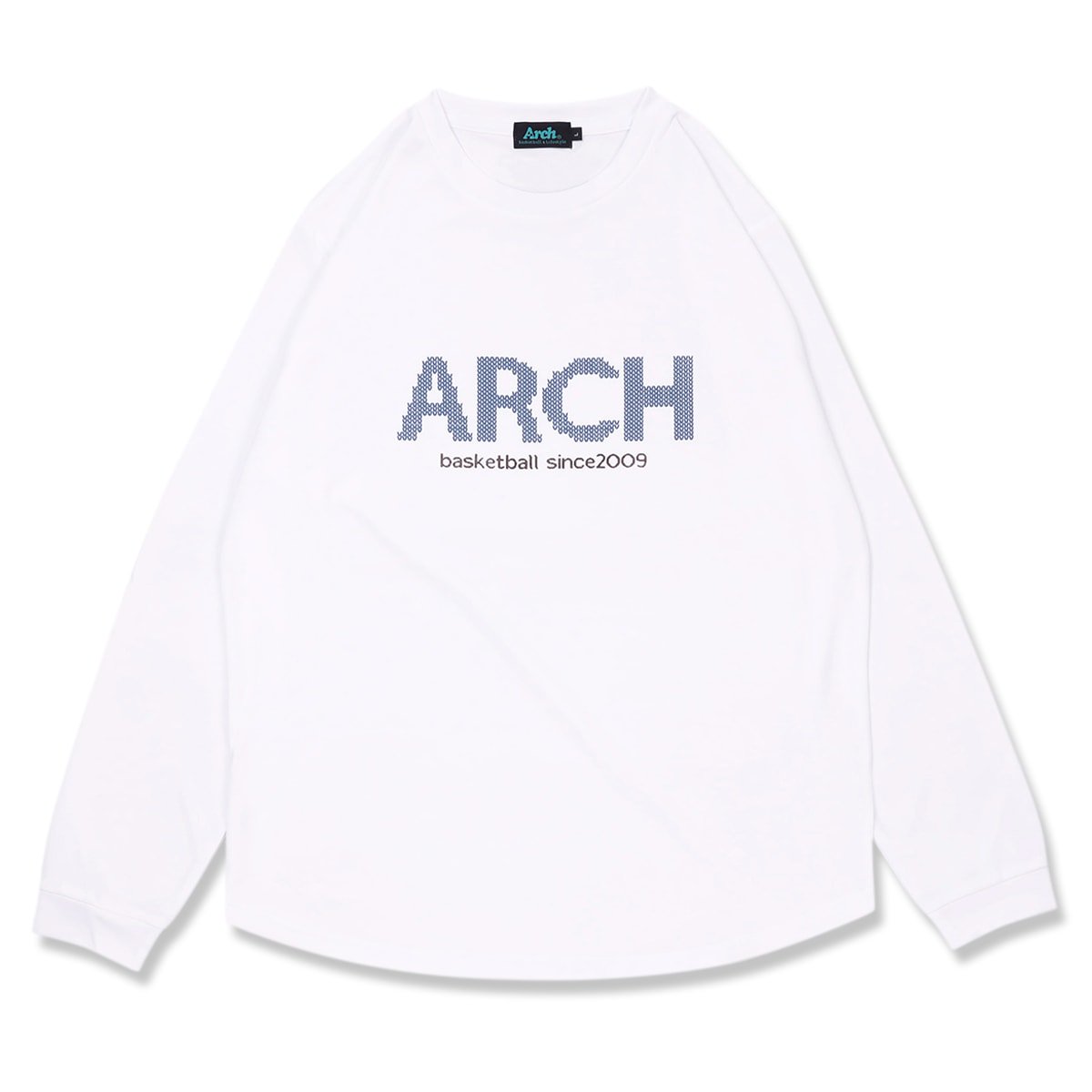 crochet logo L/S tee [DRY]【white】 - Arch ☆ アーチ