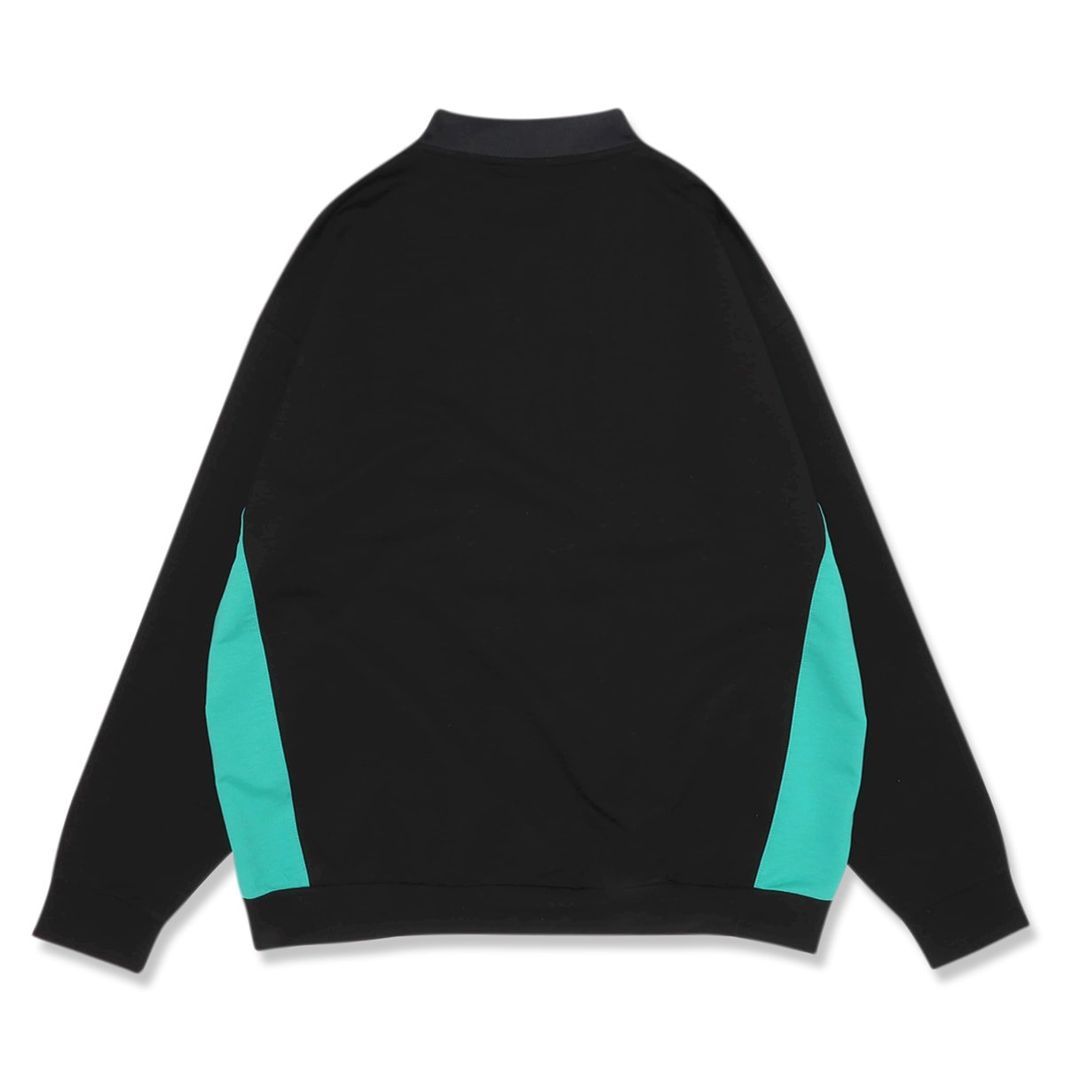 half zipped two-tone sweat shirt【black】 - Arch アーチ 