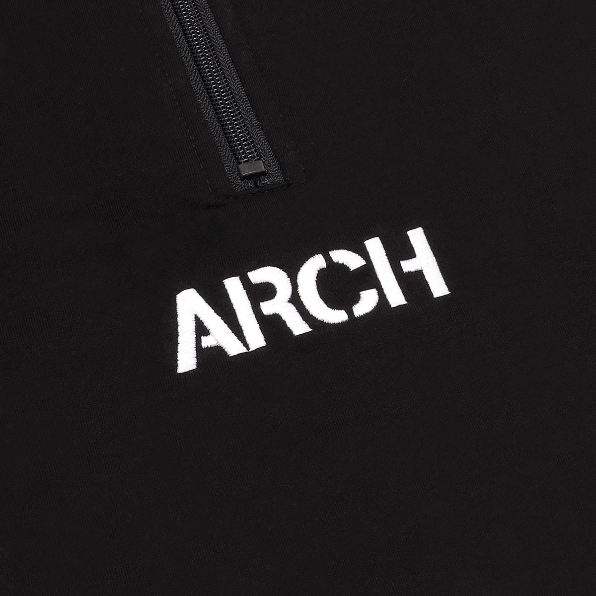 half zipped two-tone sweat shirt【black】 - Arch ☆ アーチ