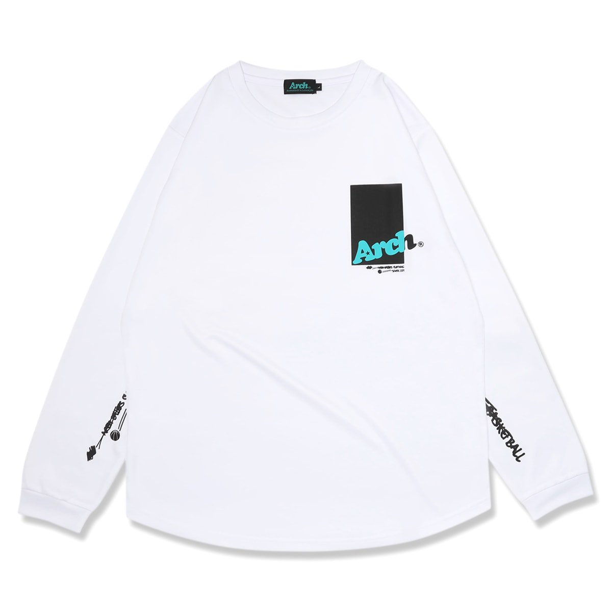 stick out L/S tee [DRY]【white】 - Arch ☆ アーチ [バスケットボール＆ライフスタイルウェア  Basketball&Lifestyle wear]