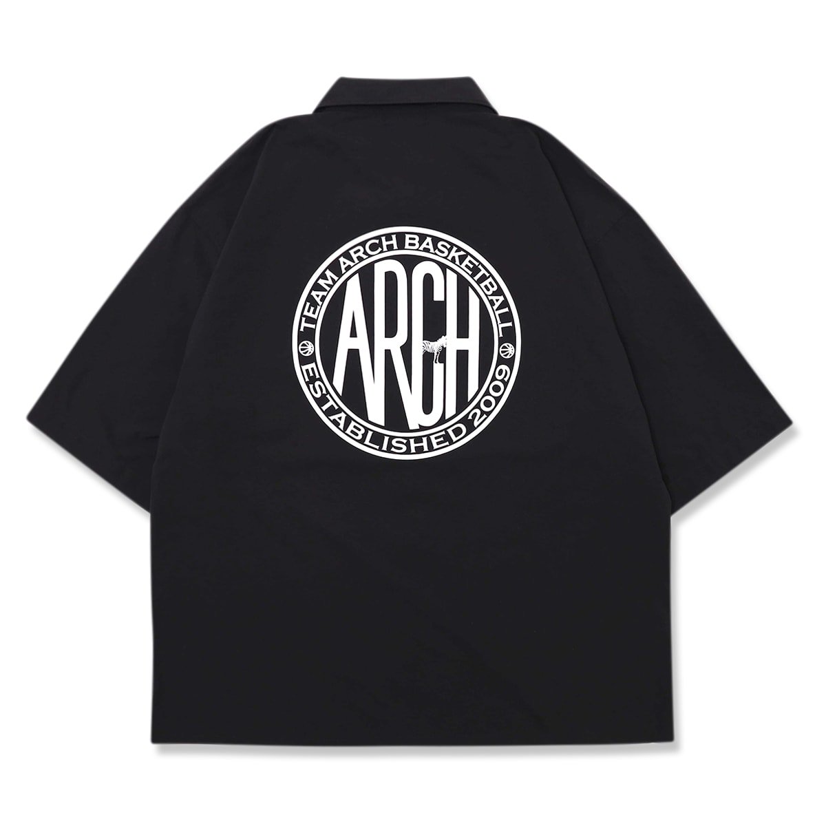 team arch circle wide shirt【black】