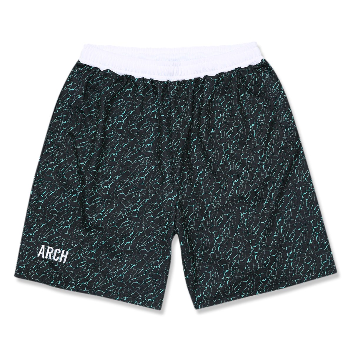 cracked shorts【black】
