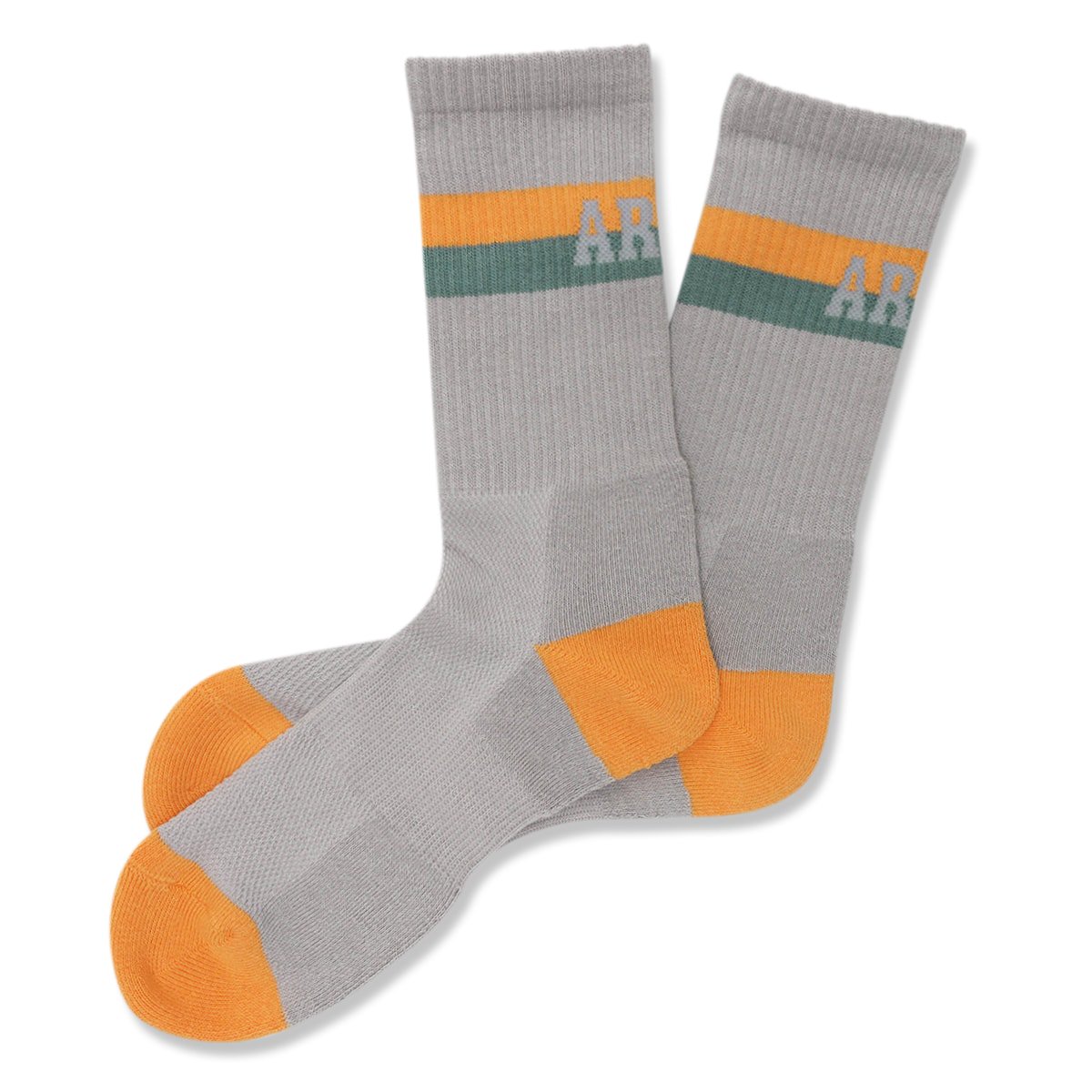 bi-color crew mid. socks【light gray/apricot】 - Arch ☆ アーチ 