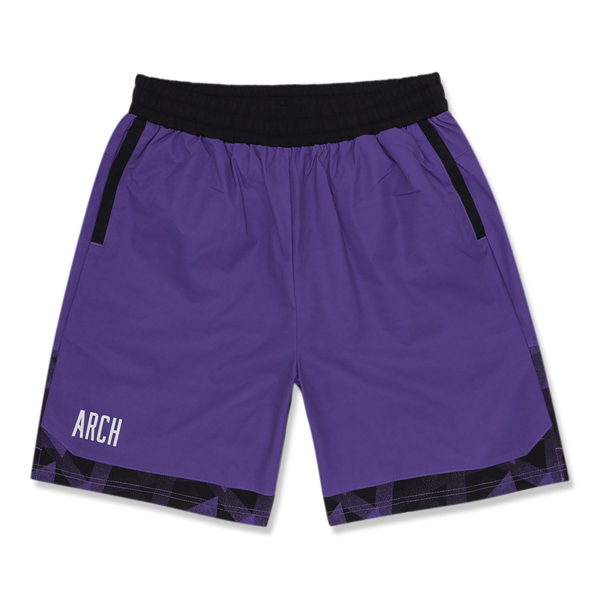 triangle overlay shorts【purple】