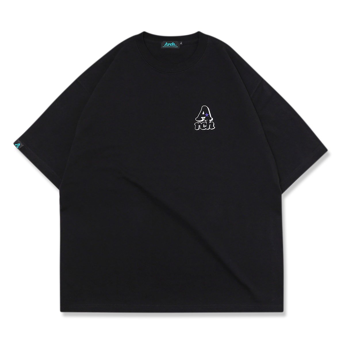 playful logo embroidered wide tee【navy】 - Arch ☆ アーチ [バスケットボール＆ライフスタイルウェア  Basketball&Lifestyle wear]