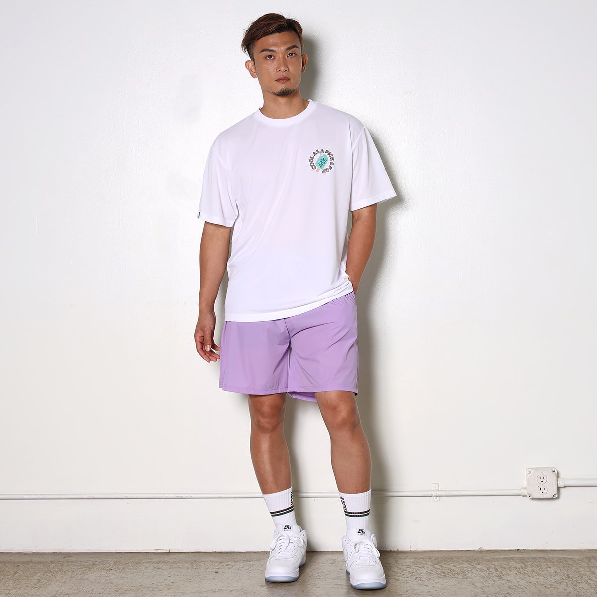 stretch nylon short pants【purple】 - Arch ☆ アーチ 