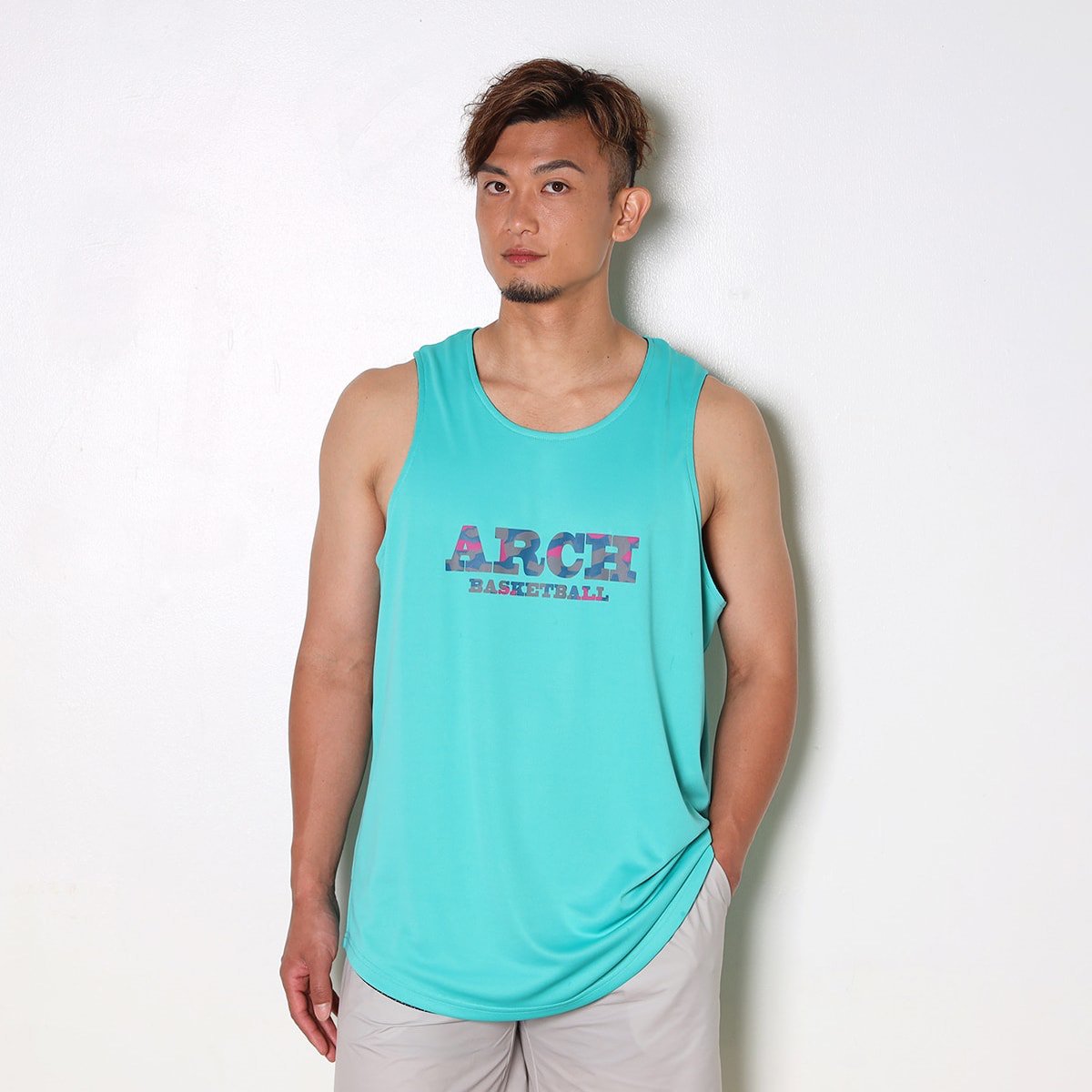 geometric rev. tank [DRY]【mint/black】 - Arch ☆ アーチ 