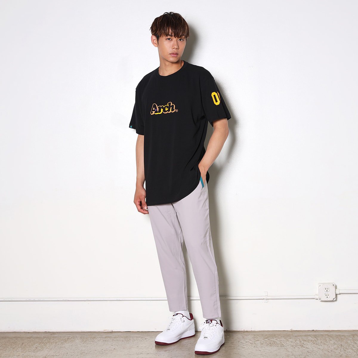 dot line basic logo tee【black】 - Arch ☆ アーチ