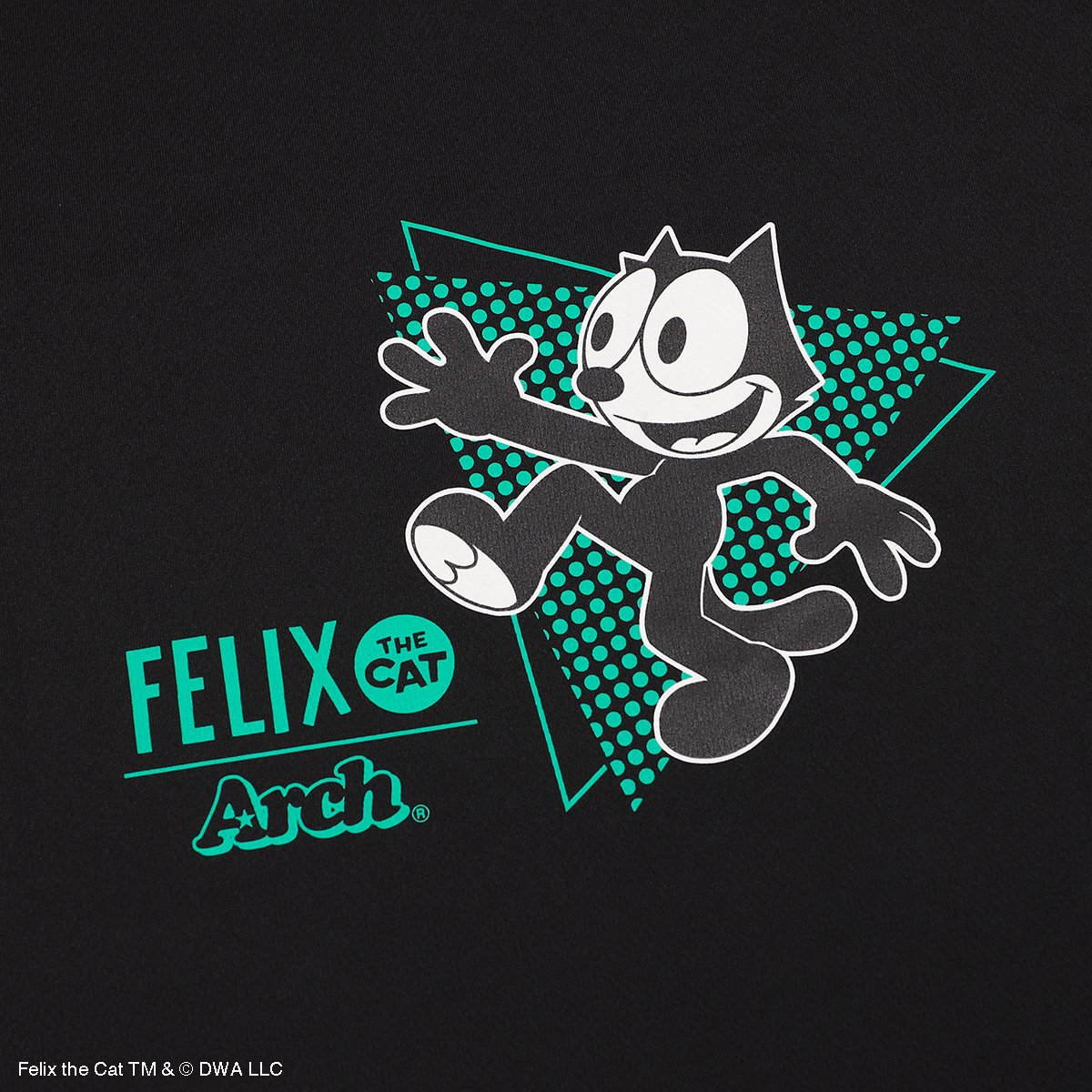 FELIX THE CAT | Arch bring happiness tee [DRY]【black】 - Arch 