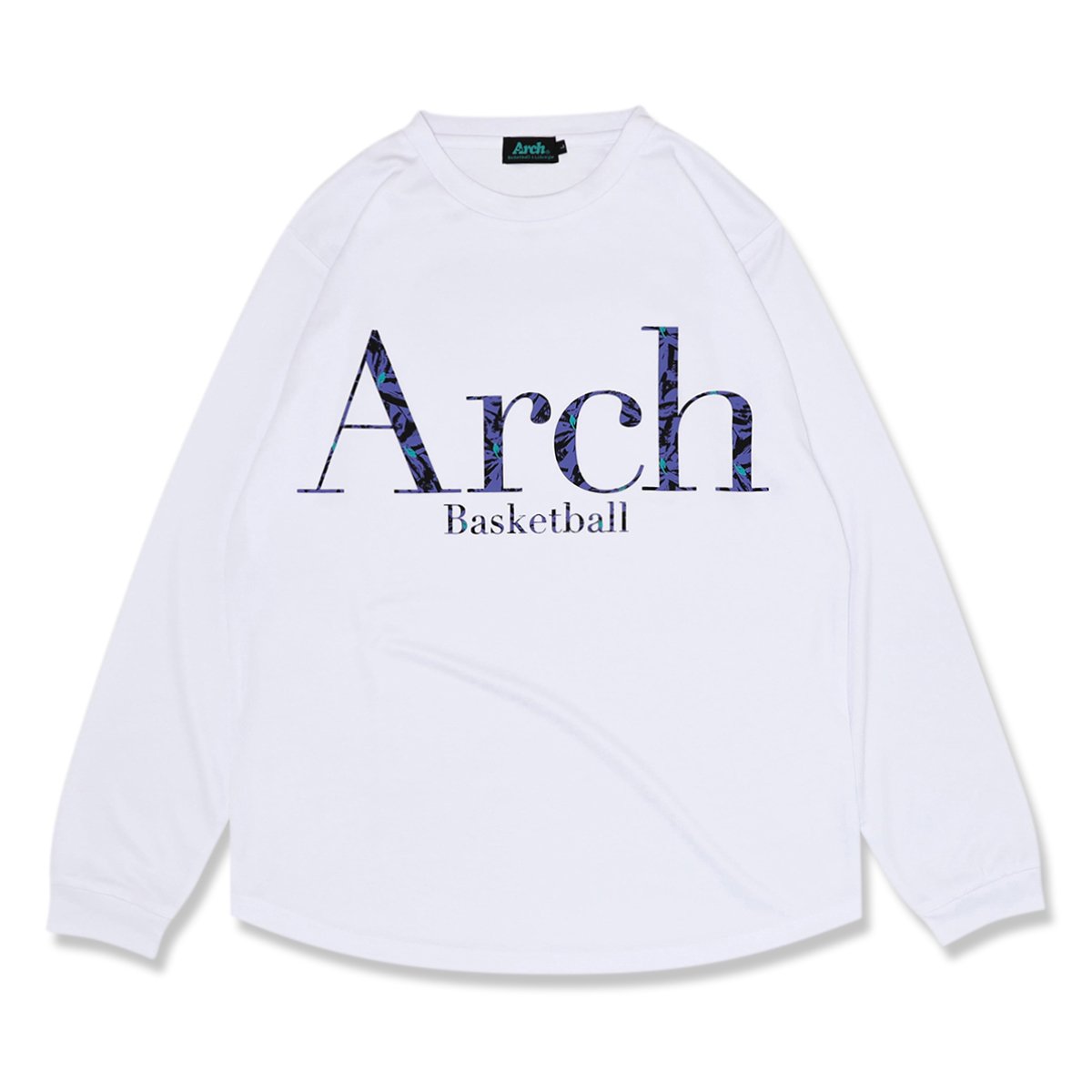 brushed bloom L/S tee [DRY]【white】