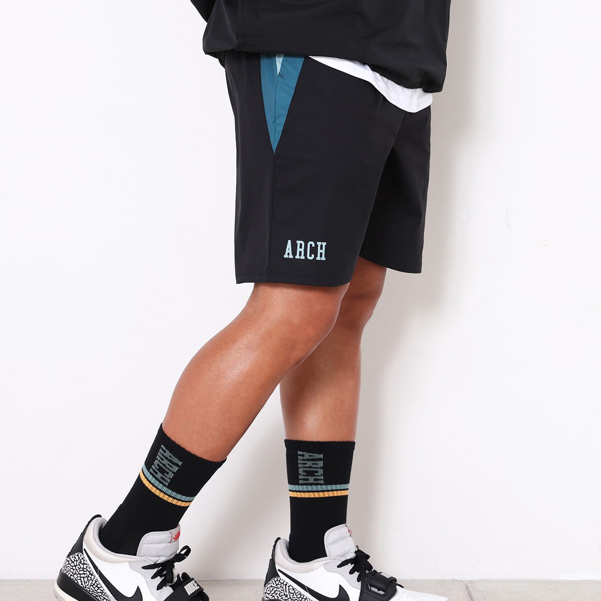 side colors shorts【black】 - Arch ☆ アーチ [バスケットボール 