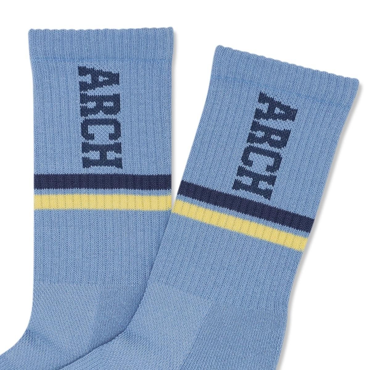drop line crew mid. socks【slate blue/navy】 - Arch