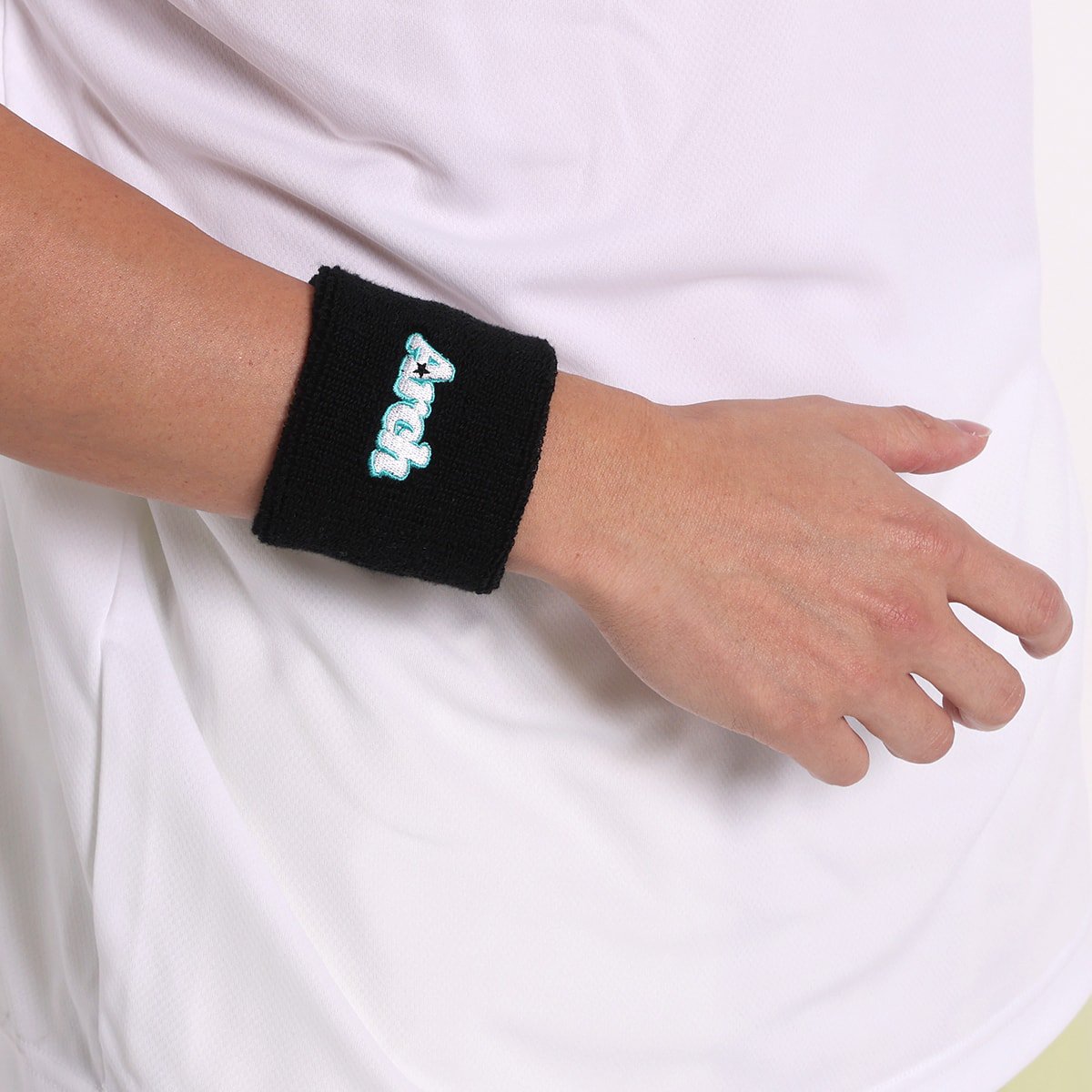 basic logo wristband【black】