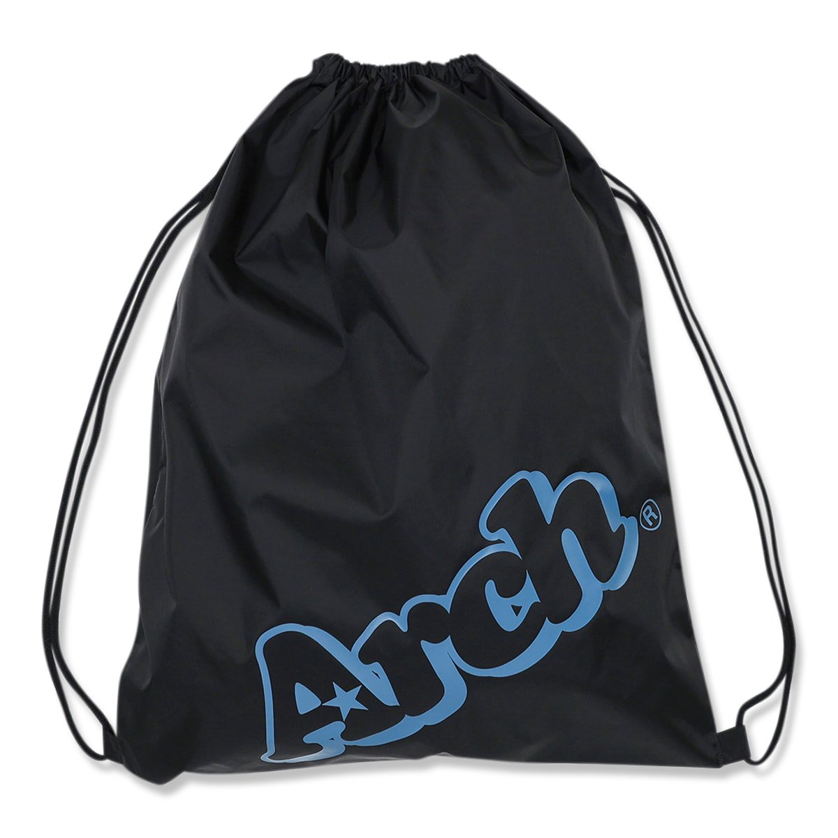 sloping logo gym sack【black/smokey blue】