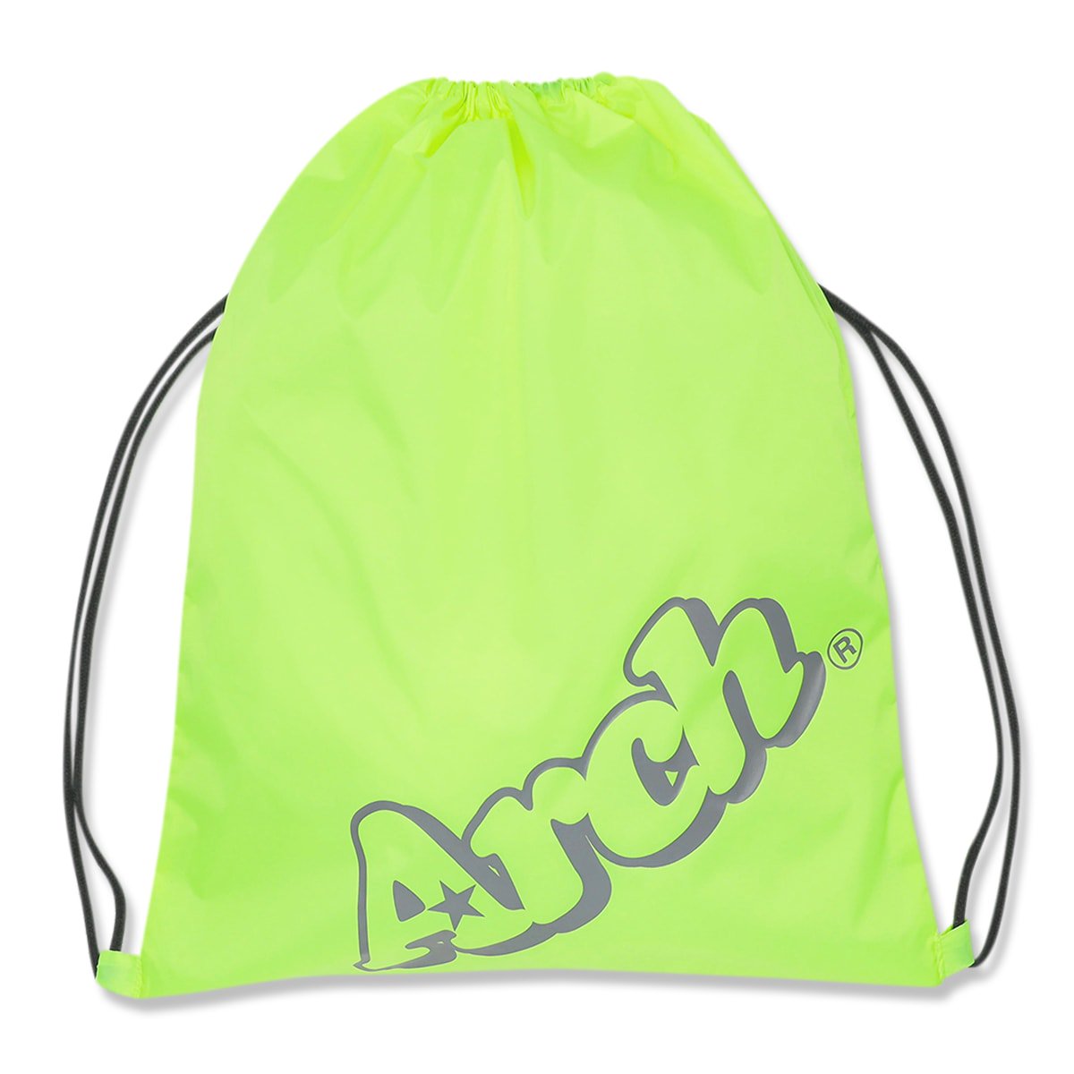 sloping logo gym sack【neon yellow/gray】