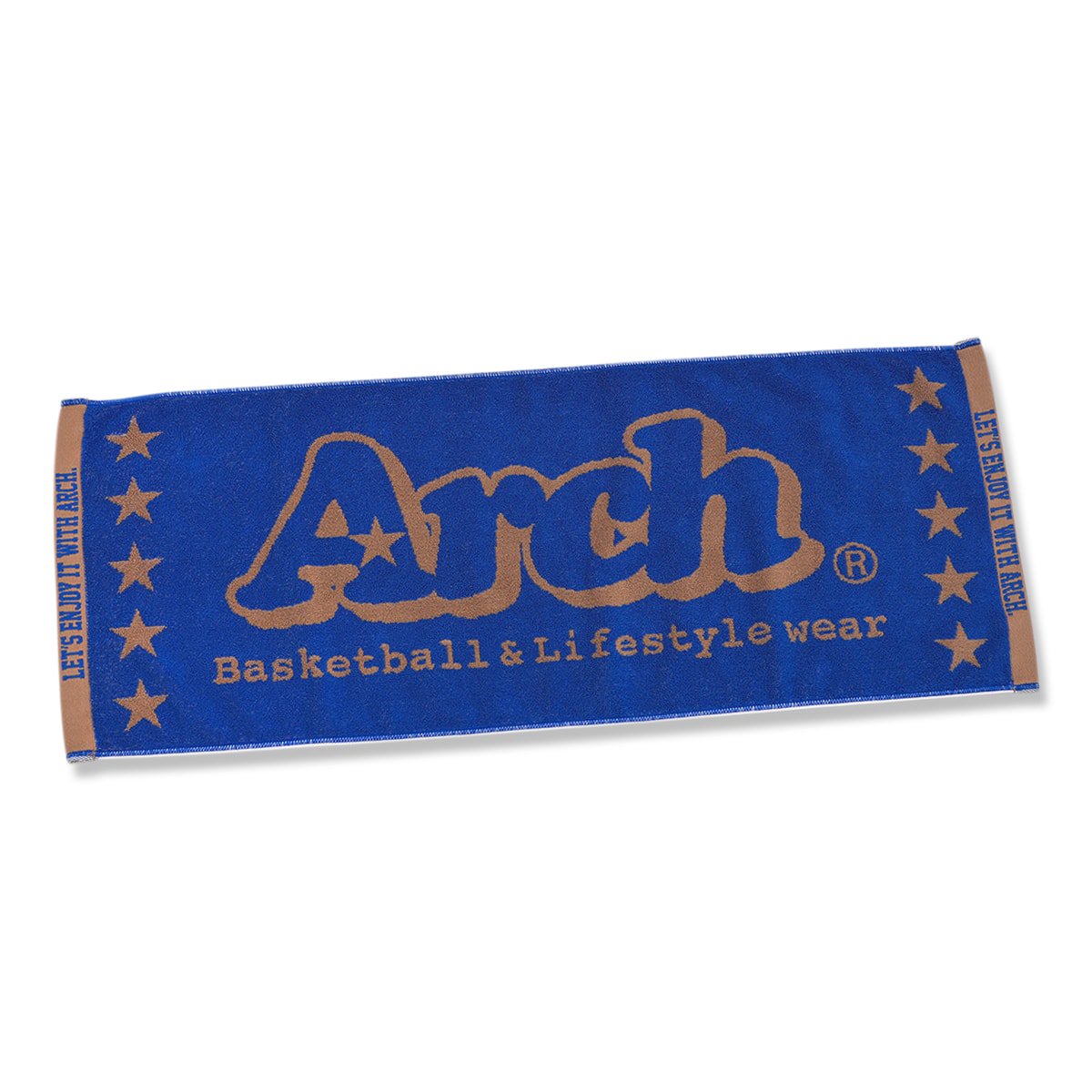 basic logo jacquard towel【blue/ochre】 - Arch ☆ アーチ