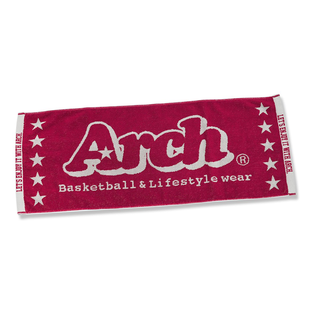 basic logo jacquard towel【burgundy/gray】 - Arch ☆ アーチ