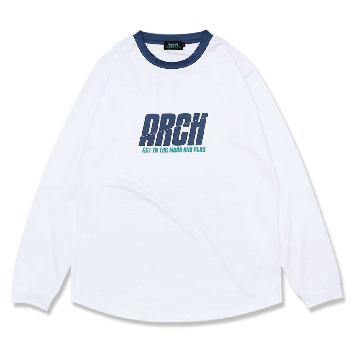 split logo L/S tee [DRY]【white】 - Arch ☆ アーチ