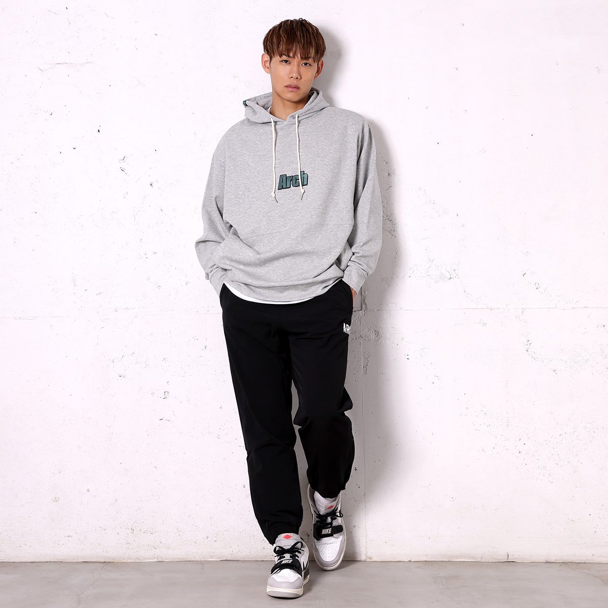 diagonal bar P/O parka【gray】 - Arch ☆ アーチ [バスケットボール＆ライフスタイルウェア  Basketball&Lifestyle wear]