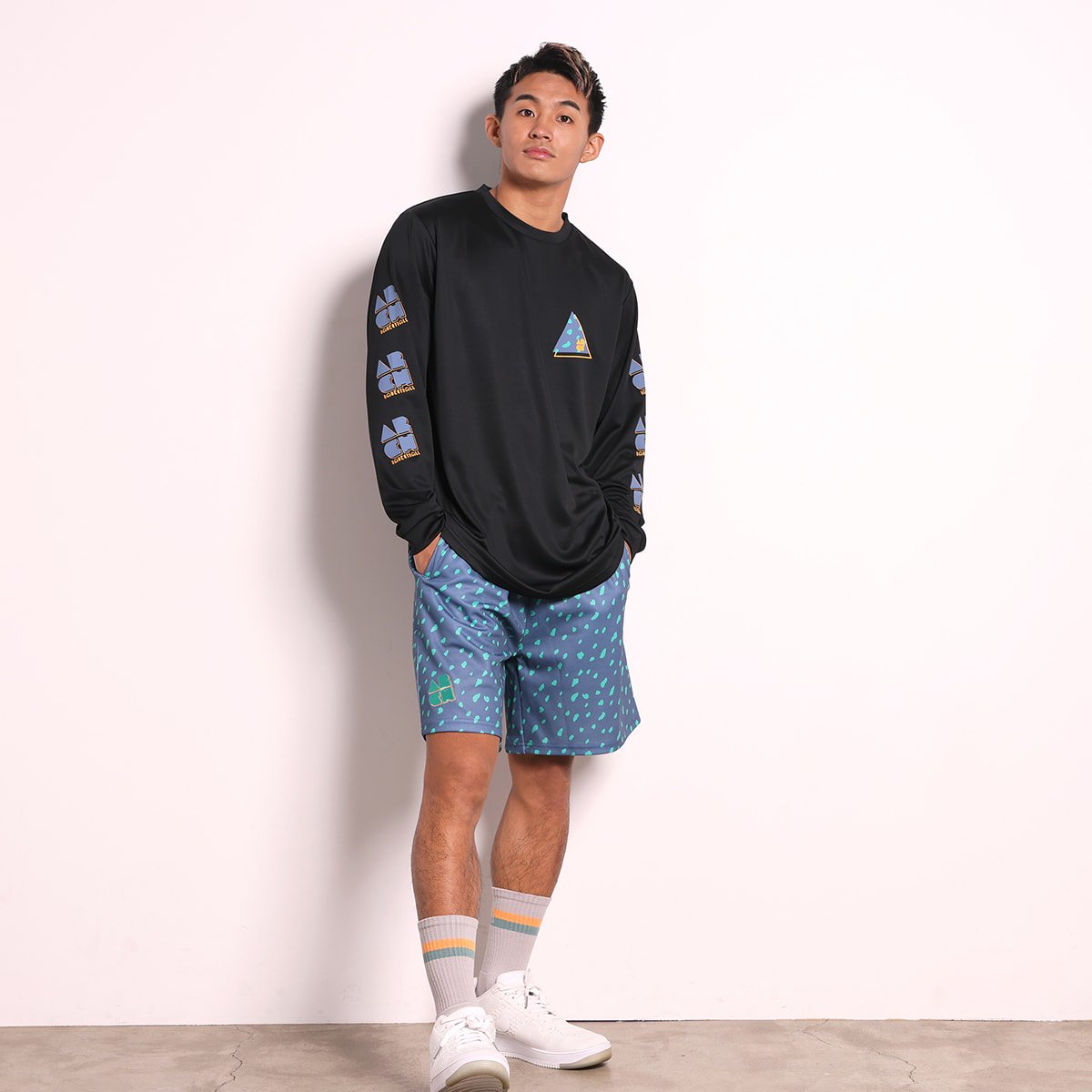 ARCH blockstorm L/S tee ［DRY］【white】Mサイズポリエステル100