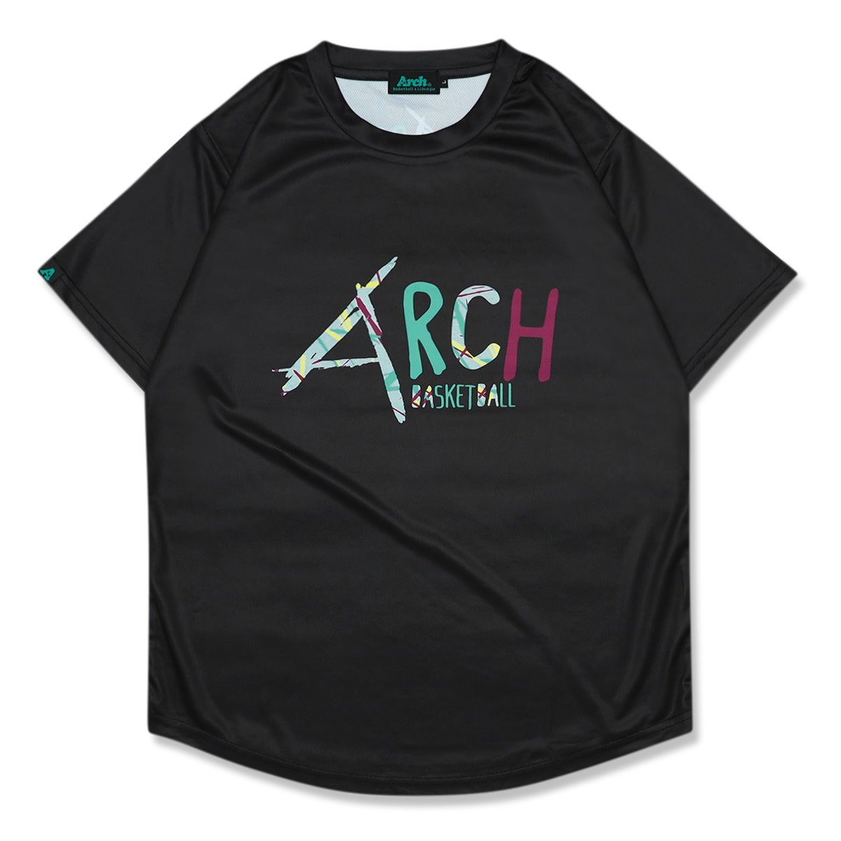 scratched tee [DRY]【black】 - Arch ☆ アーチ [バスケットボール＆ライフスタイルウェア  Basketball&Lifestyle wear]