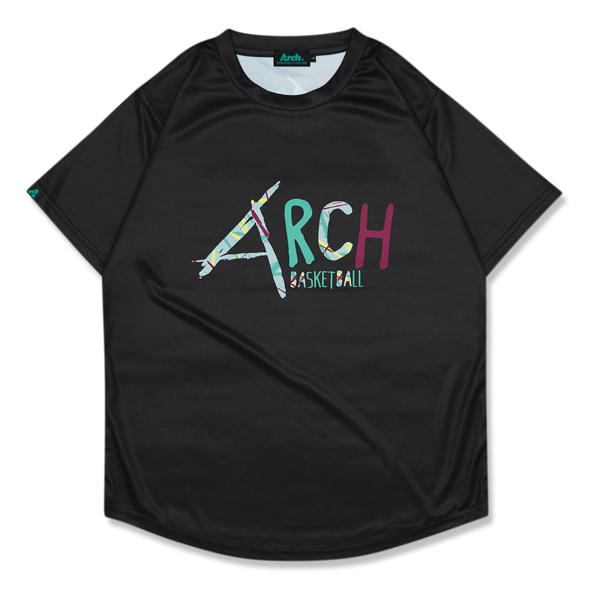 scratched tee [DRY]black