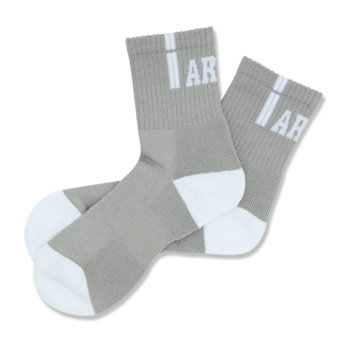 vertical crew socks【silver gray/white】 - Arch ☆ アーチ