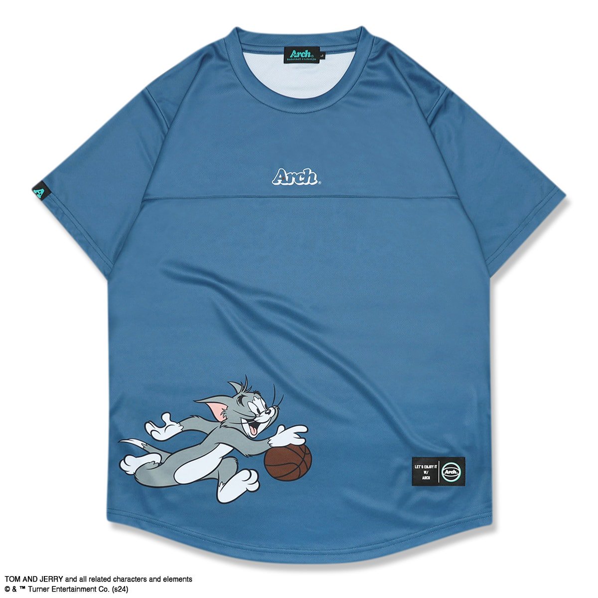 TOM and JERRY | Arch hoop mate tee [DRY]slate blue