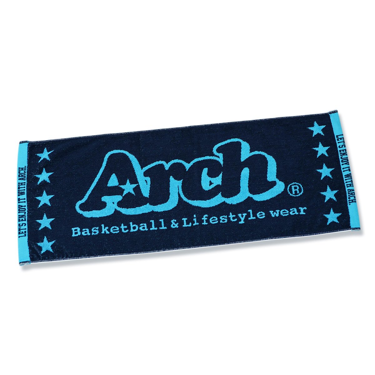 basic logo jacquard towel【navy/cyan】 - Arch ☆ アーチ [バスケットボール＆ライフスタイルウェア  Basketball&Lifestyle wear]