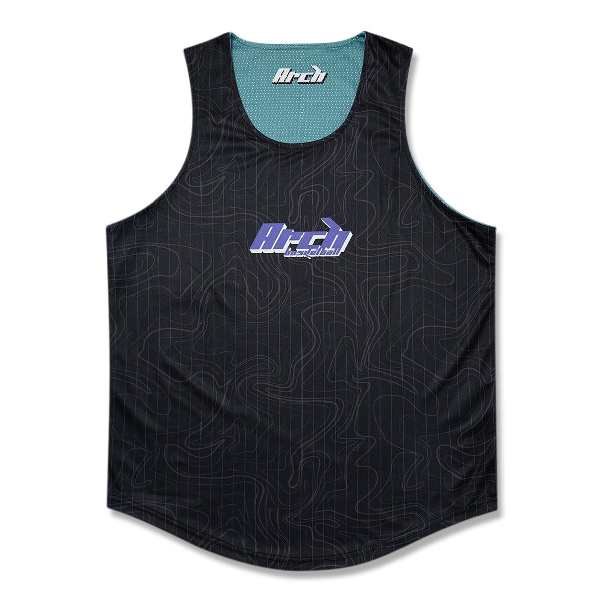 topographic rev. tank [DRY]black/teal