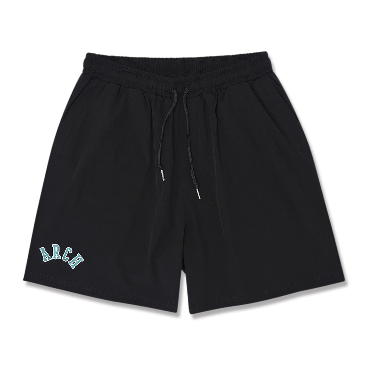 college logo nylon short pantsblack