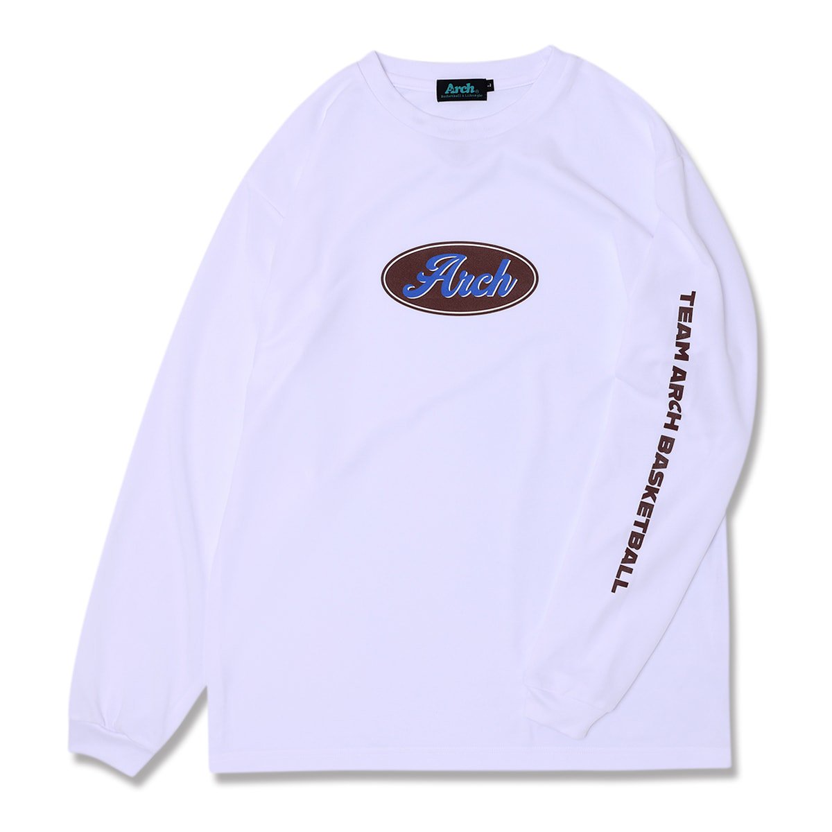 oval logo L/S tee [DRY]white