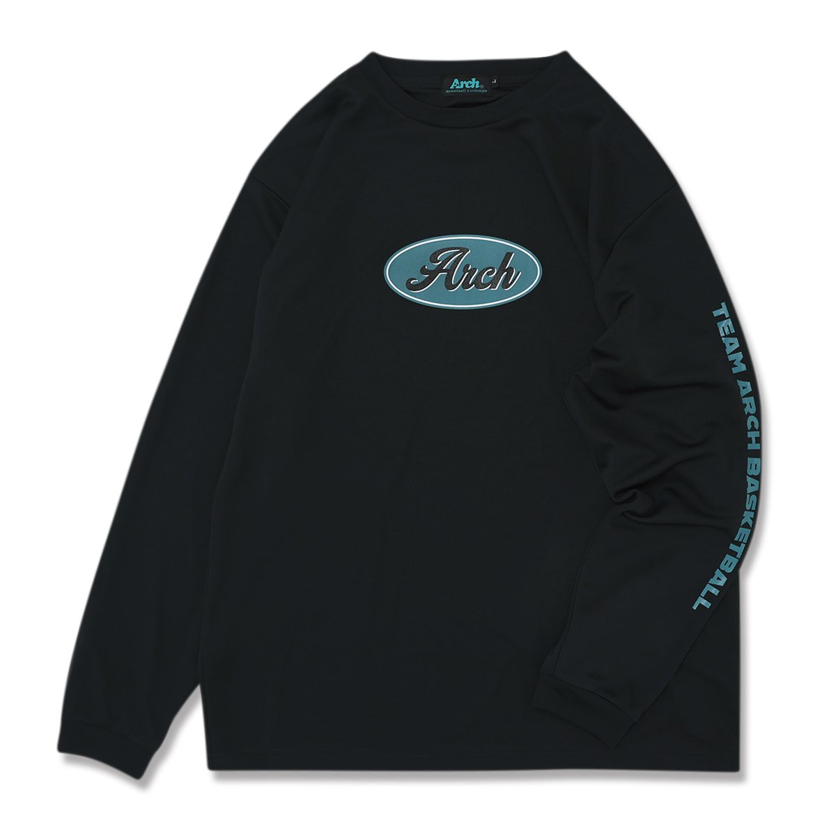 oval logo L/S tee [DRY]black