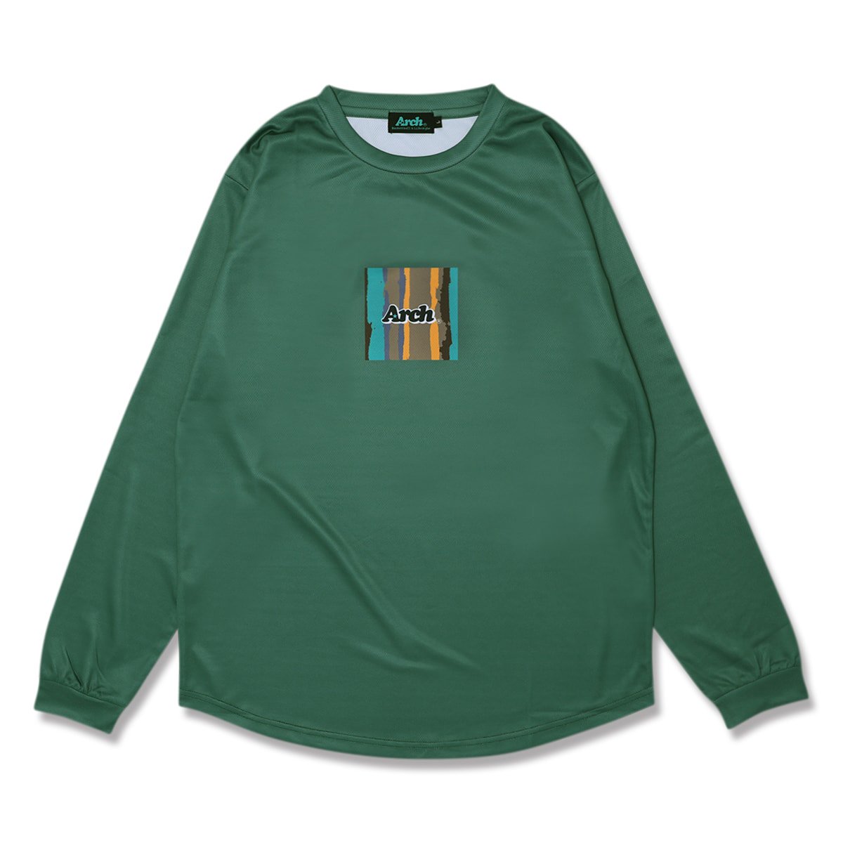 paint stripe L/S tee [DRY]green