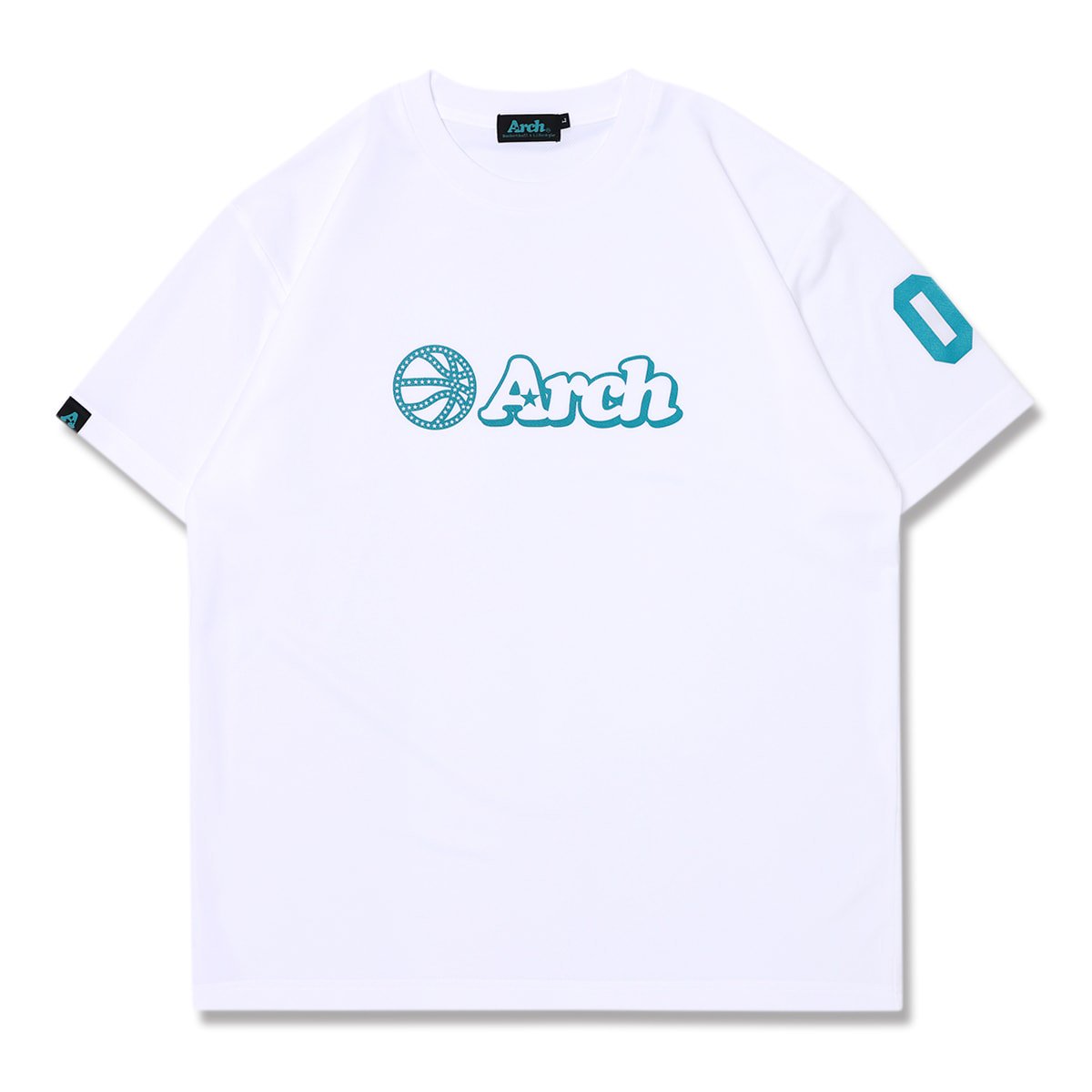 ball logo tee [DRY]white/teal