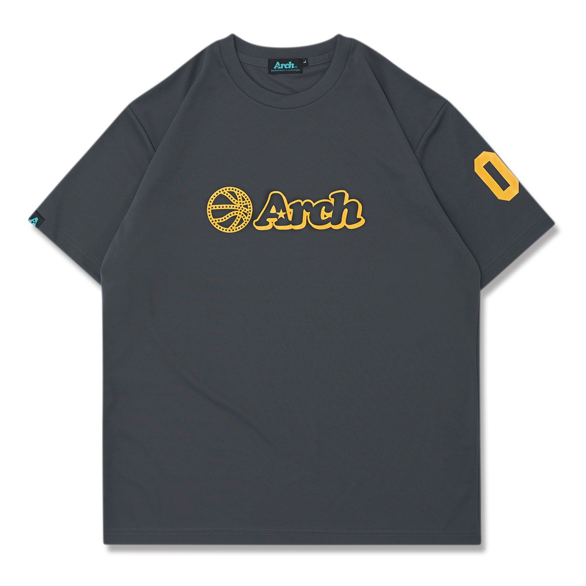 ball logo tee [DRY]dark gray/bright yellow