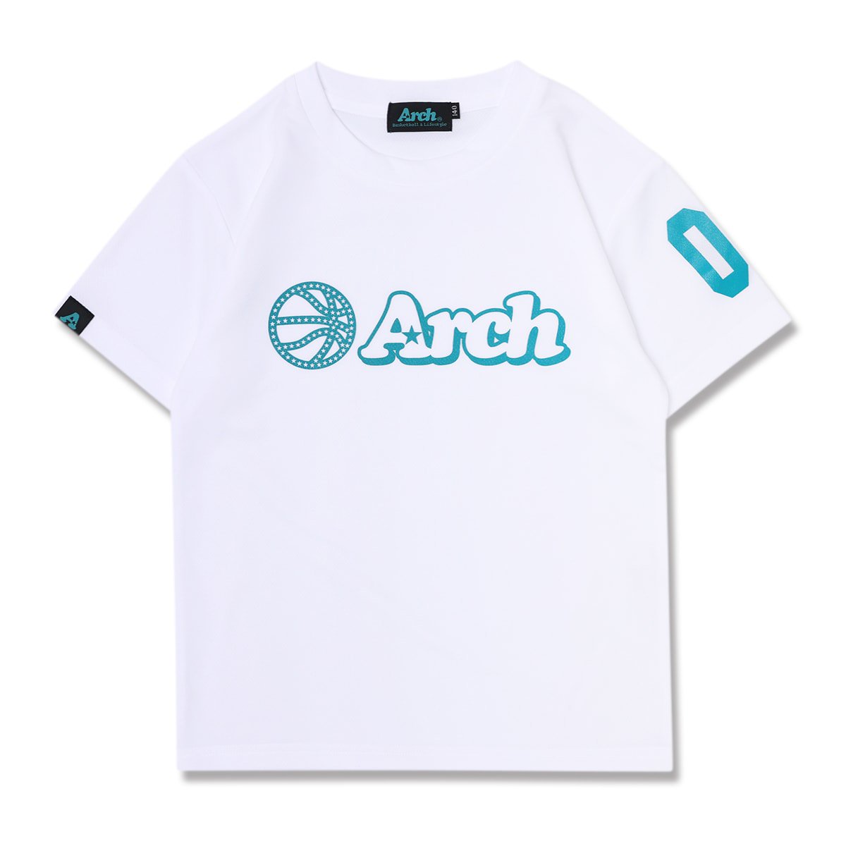 ball logo tee [DRY][KIDS]white/teal