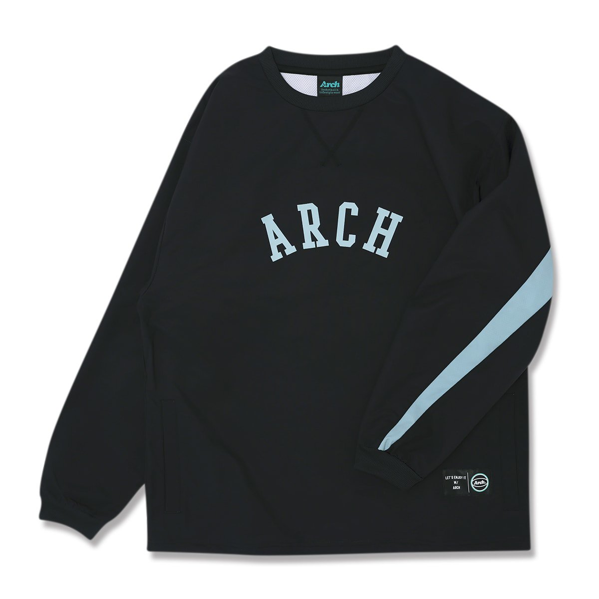 college BB wind crewneck shirtblack