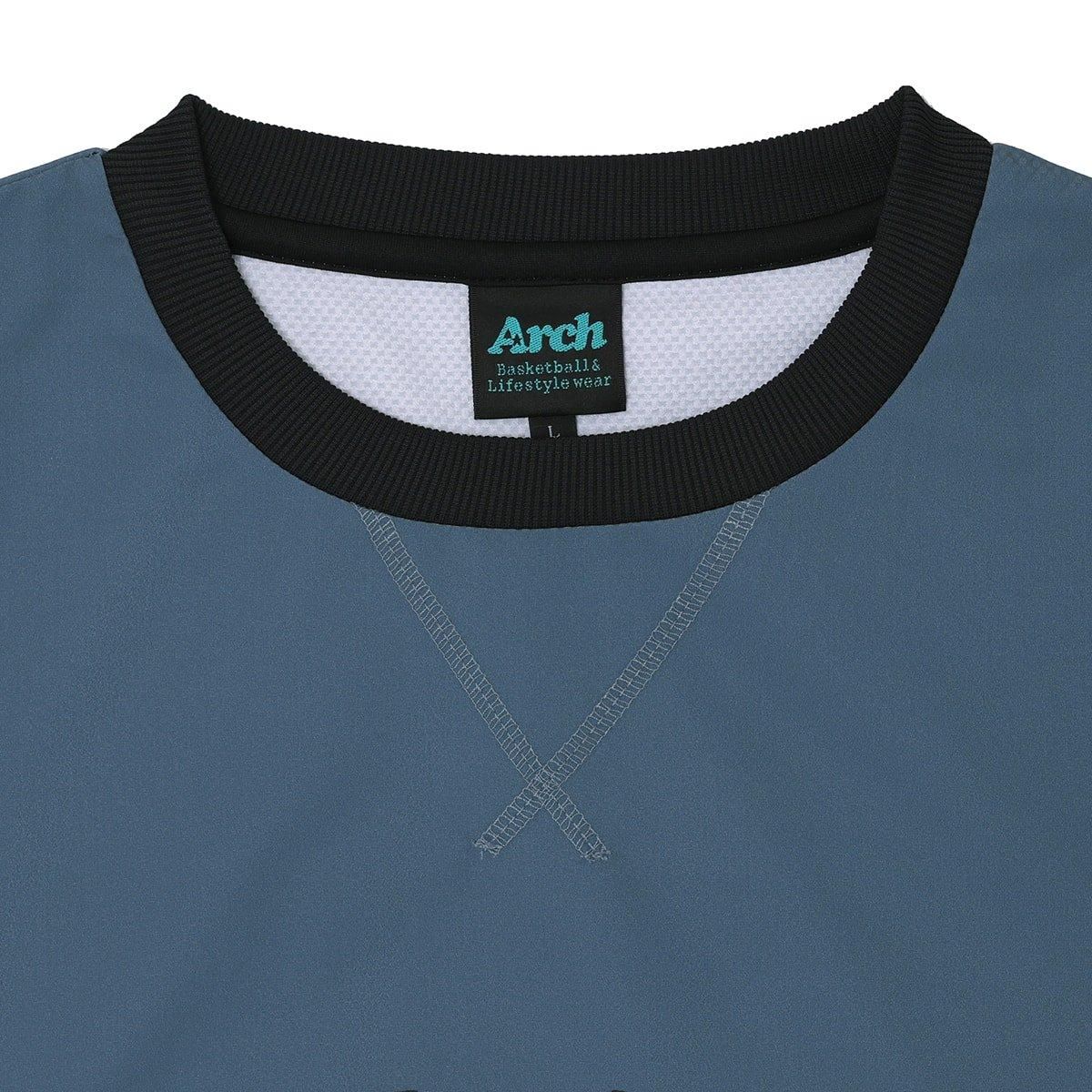 college BB wind crewneck shirt【dusty blue】 - Arch