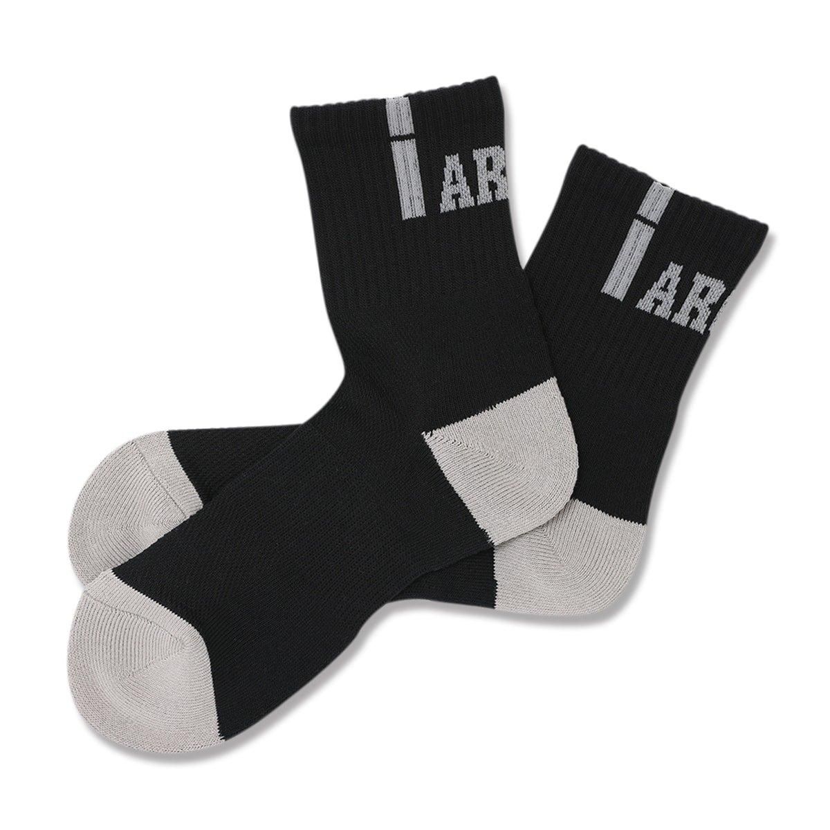 vertical crew socksblack/gray