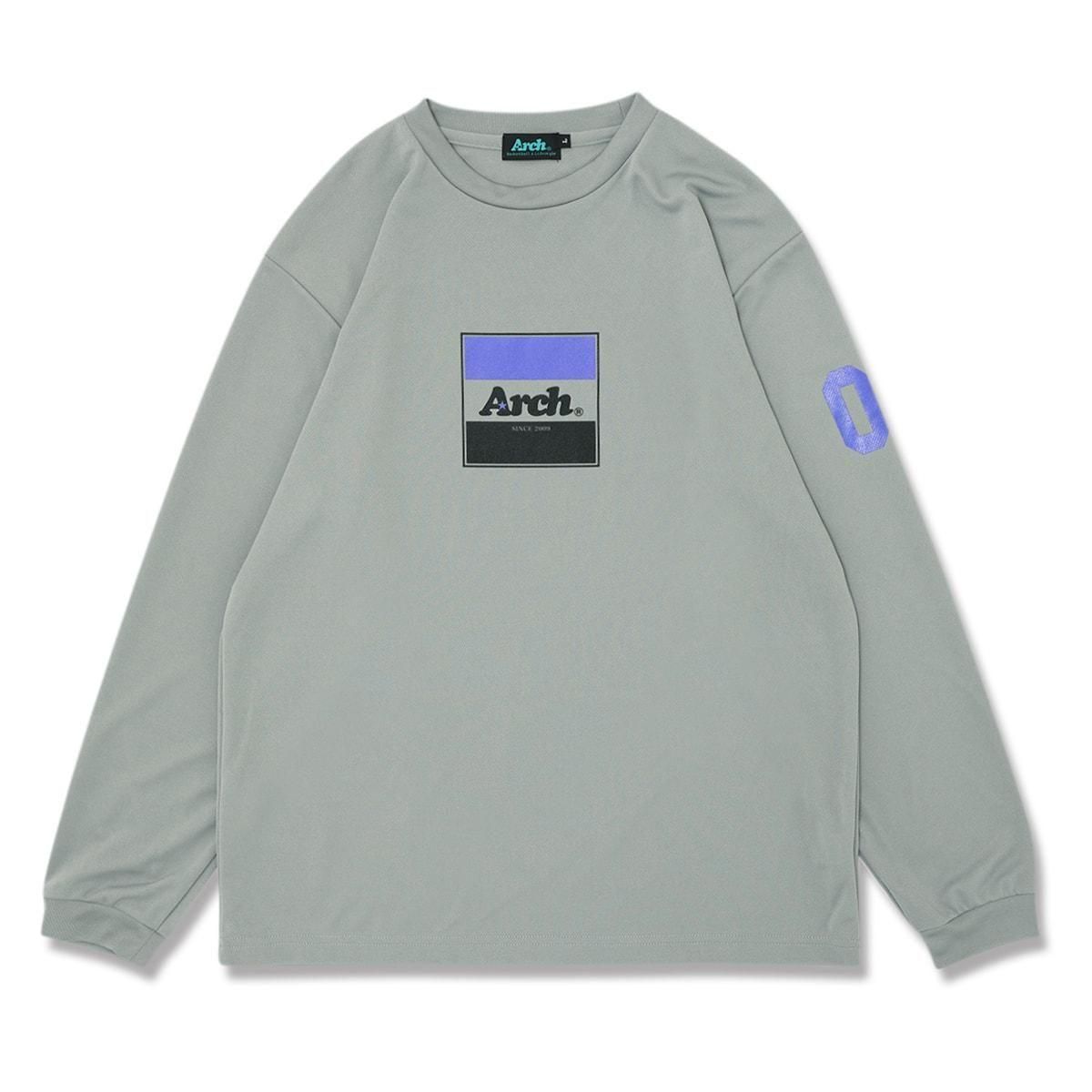 trico logo L/S tee [DRY]gray/purple