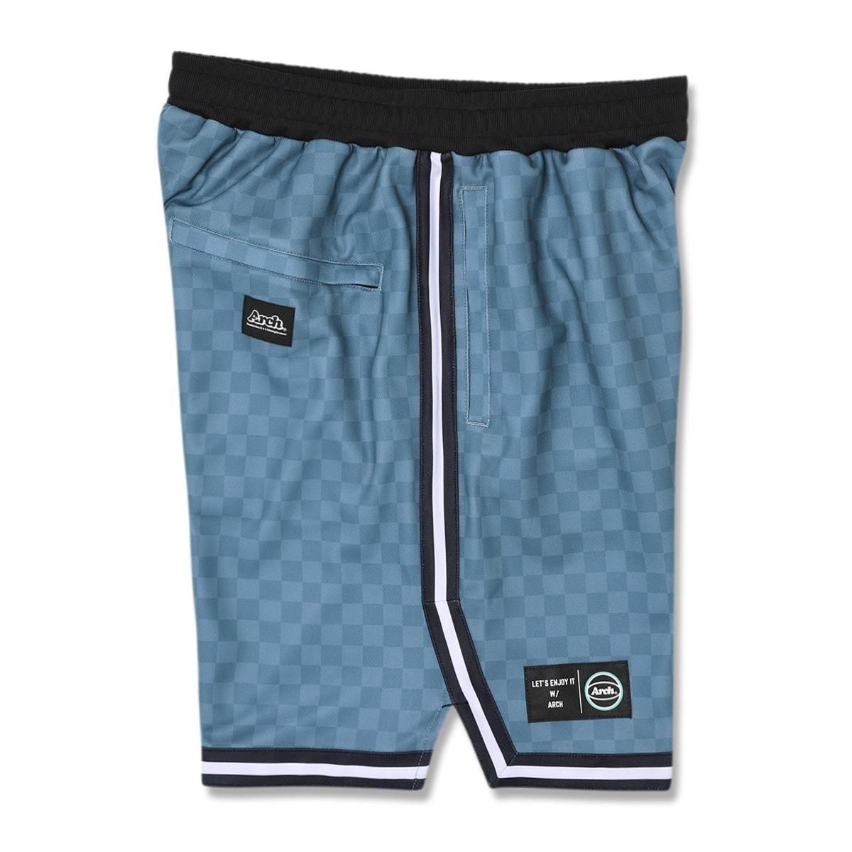 checkered shorts【stone blue】 - Arch ☆ アーチ [バスケットボール