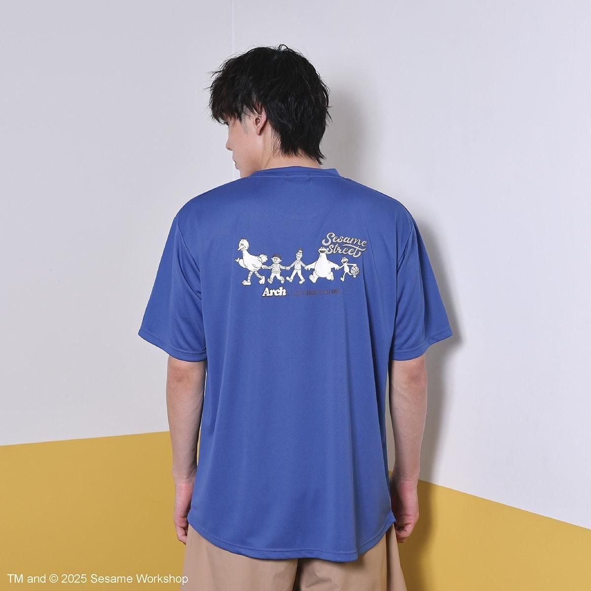 SESAME STREET meets Arch peaceful world tee [DRY]【orient