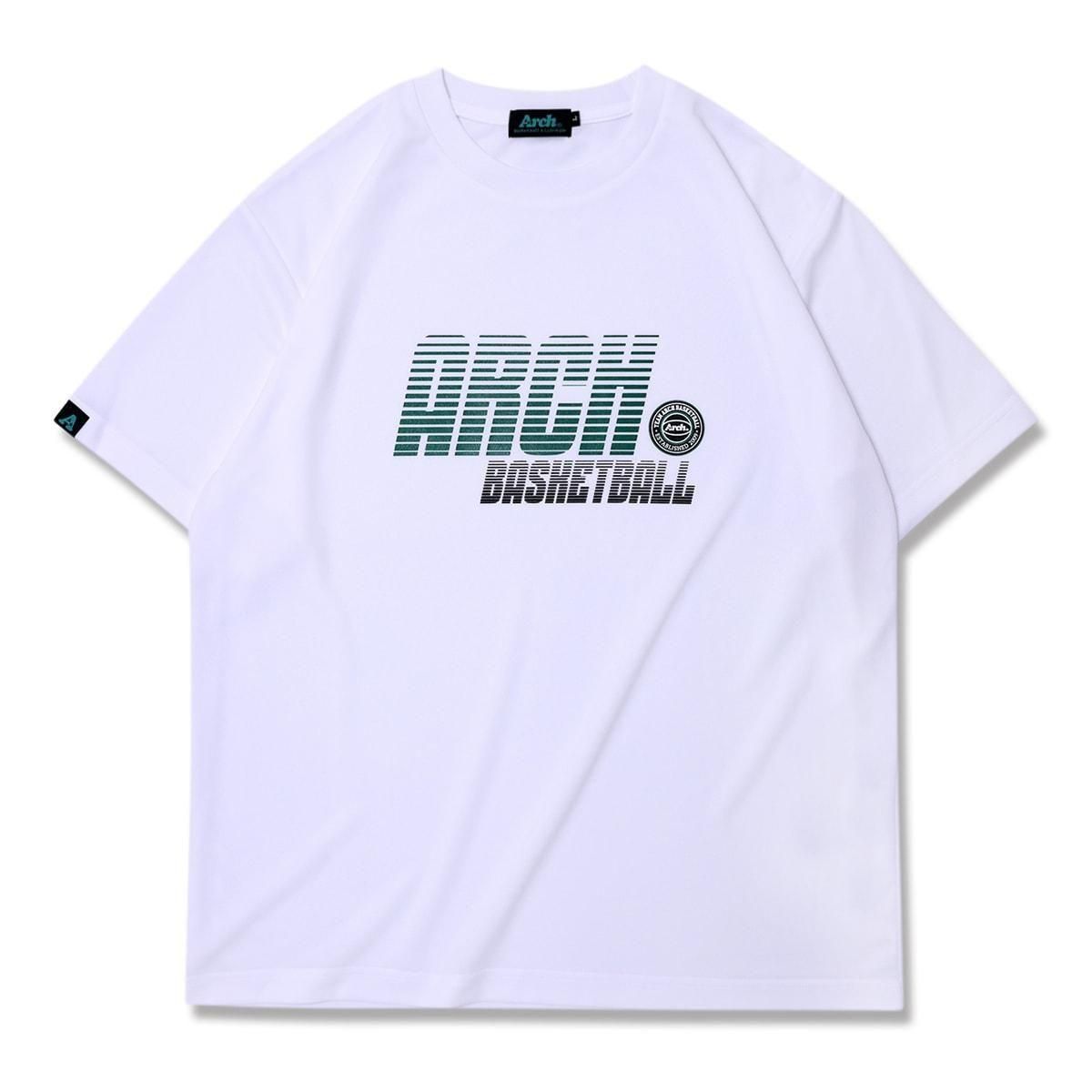 horizontal logo tee [DRY]【white】 - Arch ☆ アーチ