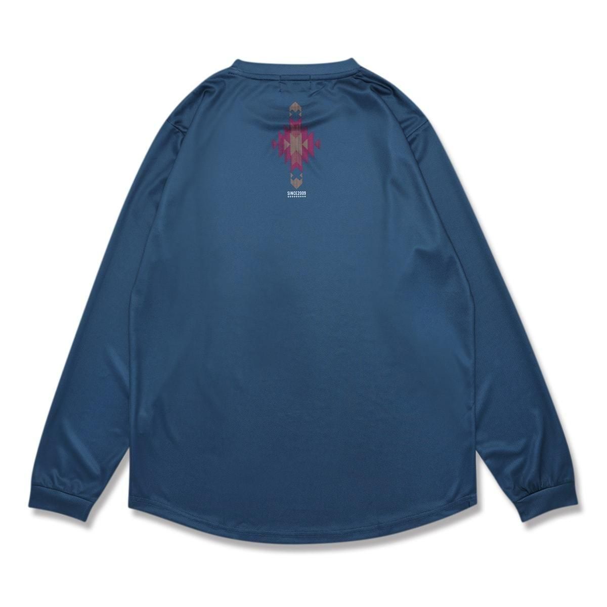 native pattern L/S tee [DRY]【steel blue】 - Arch ☆ アーチ