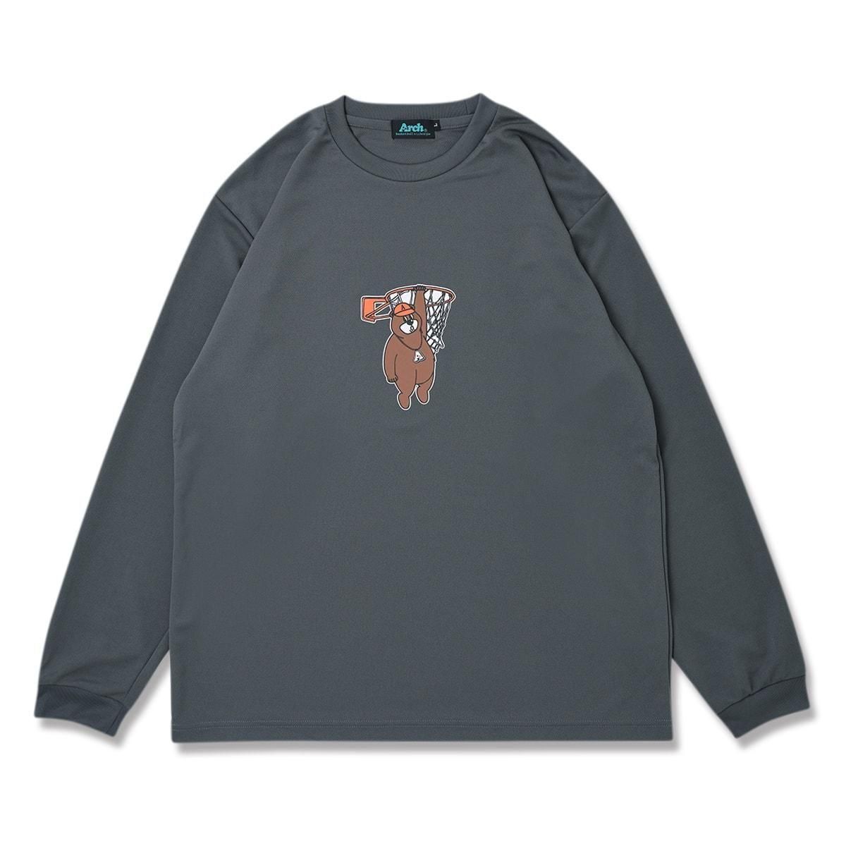 My hoop kumasan L/S tee [DRY]dark gray