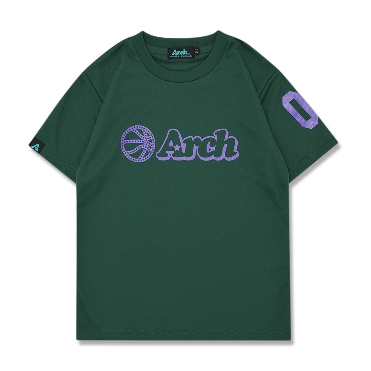 ball logo tee [DRY][KIDS]��dark green/purple��