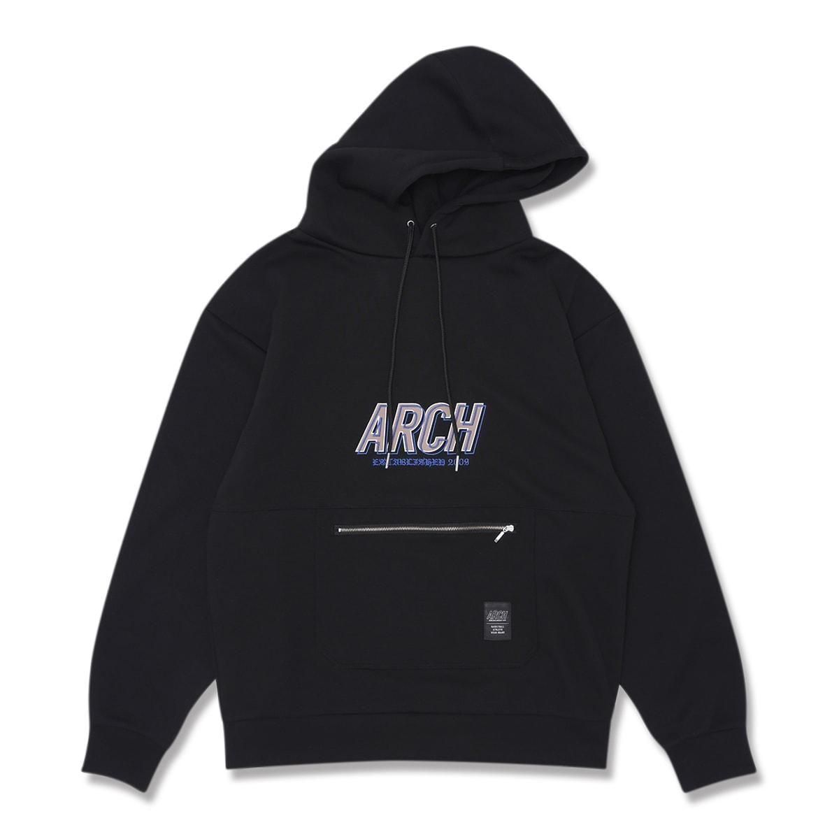 アーチロゴ shade logo sweat P/O parka【black】 - Arch ☆ アーチ
